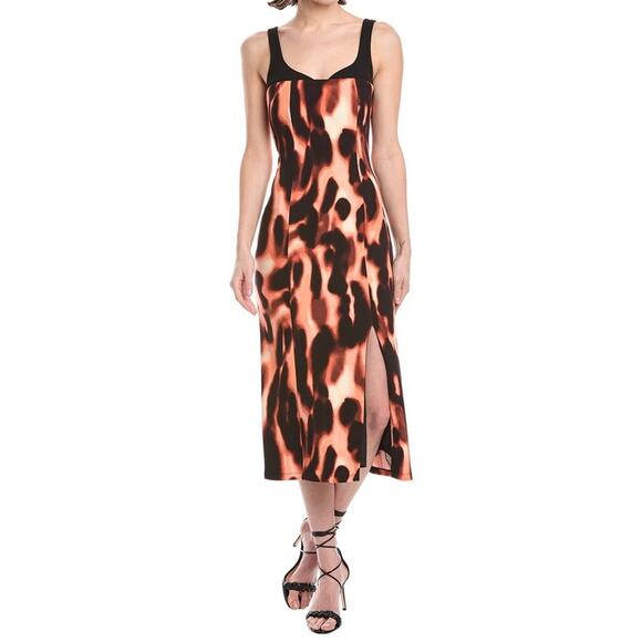 RACHEL Rachel Roy Dresses & Skirts - RACHEL Rachel Roy Alessia Contrast Scuba Crepe Dress Leopard Smoke Sz L